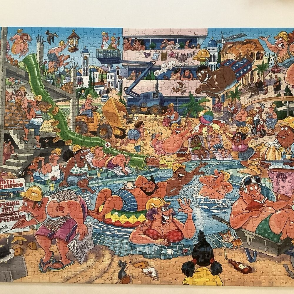 Puzzle, Wasgij 37, Holiday Fiasco!, 1000 pieces, Complete